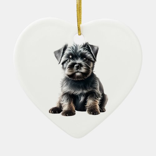 Personalized Affenpinscher Puppy Dog Ceramic Ornament