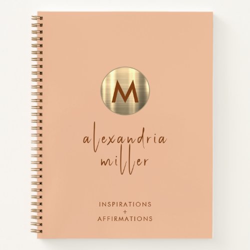 Personalized Affirmation Journal Peach