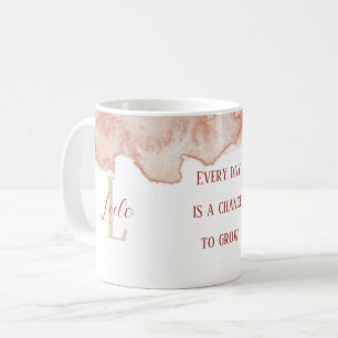 Personalized Affirmation Pink Watercolor Coffee Coffee Mug