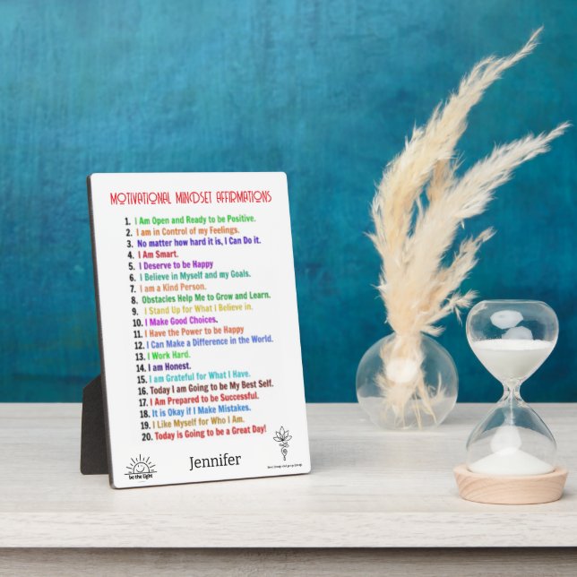 Personalized Affirmations Plaque (Side)