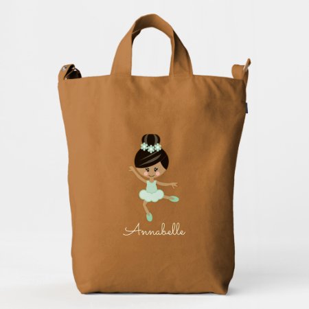 Personalized African American Ballerina Bag