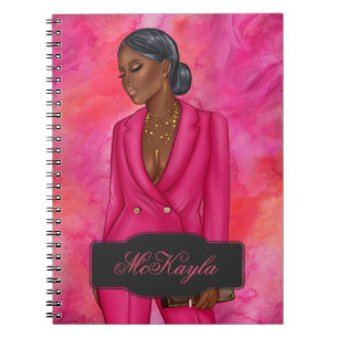 Personalized African-American CEO Boss Woman Notebook