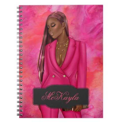 Personalized African_American CEO Boss Woman Notebook