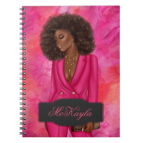 Personalized African_American CEO Boss Woman Notebook