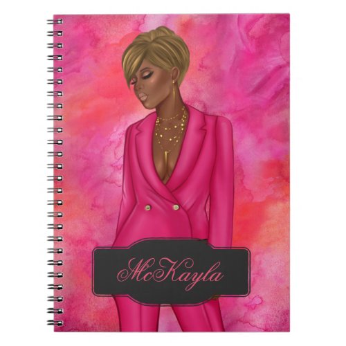 Personalized African_American CEO Boss Woman Notebook