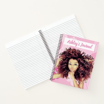 Personalized African American Girl Notebook by SharonCullars at Zazzle