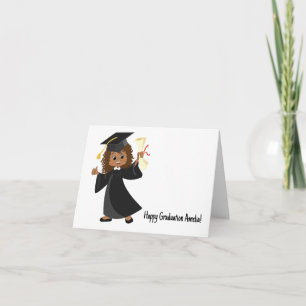 Personalized African-American Kindergarten Card