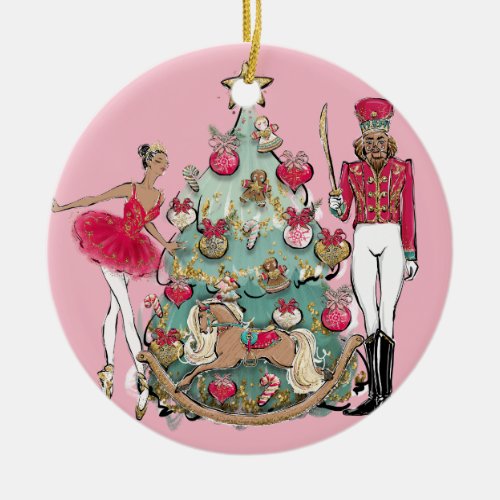 Personalized African American Nutcracker Ballet Ceramic Ornament