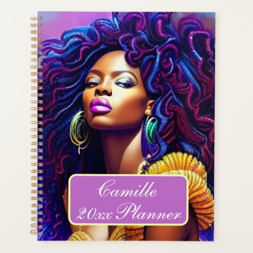 Personalized African American Woman Planner 