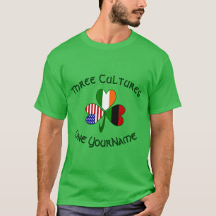 Personalized African Ireland USA Shamrock Men's T-Shirt