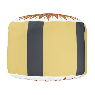 Personalized Afrohemian Geometric Ottoman Pouf