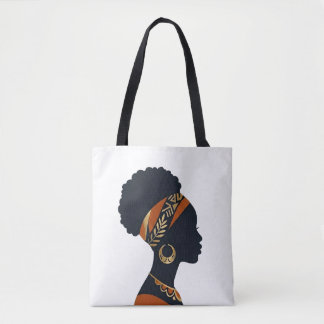 Personalized Afrohemian Queen Canvas Tote Bag