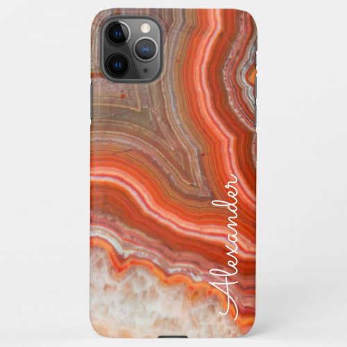 Personalized Agate Handwritten Name Trendy Modern iPhone 11Pro Max Case