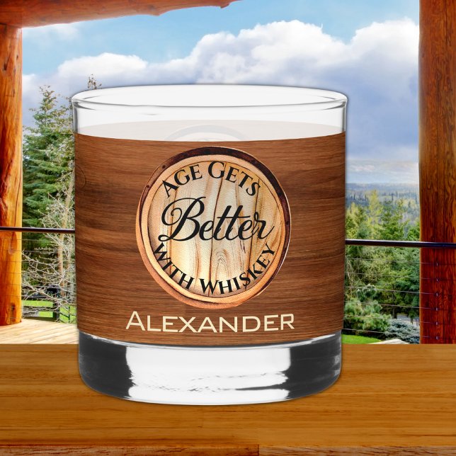 Personalized Age Gets Better With Whiskey Birthday Glass (Creator Uploaded)