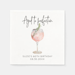 Personalized Aged to Perfection Birthday Napkins