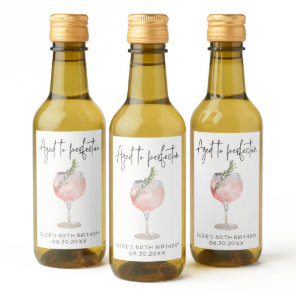 Personalized Aged to Perfection Mini  Wine Label