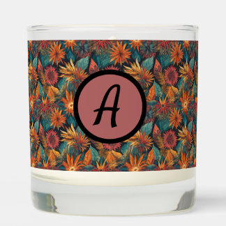 Personalized AI Generated Boho Floral Candle