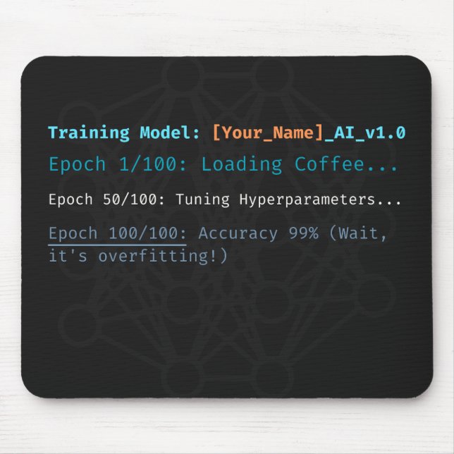 Personalized AI Model Training Developer Mouse Pad (Front)