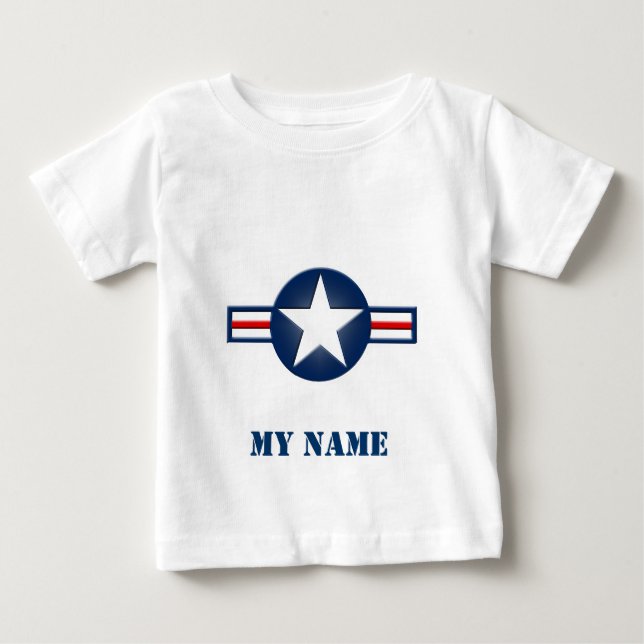 Personalized Air Force Logo Infant Shirt (Front)
