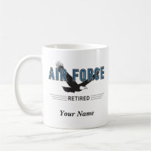 Personalized Air Force Retiree Mug