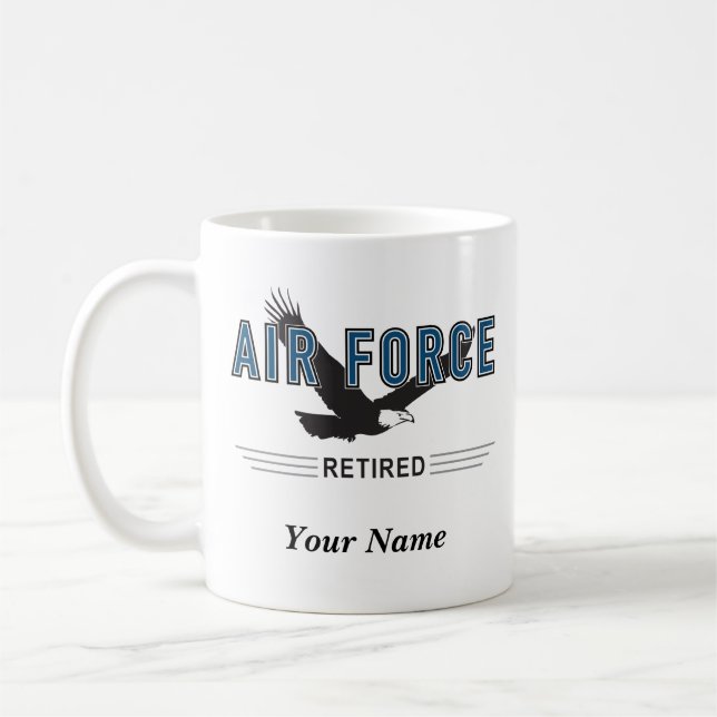 Personalized Air Force Retiree Mug (Left)