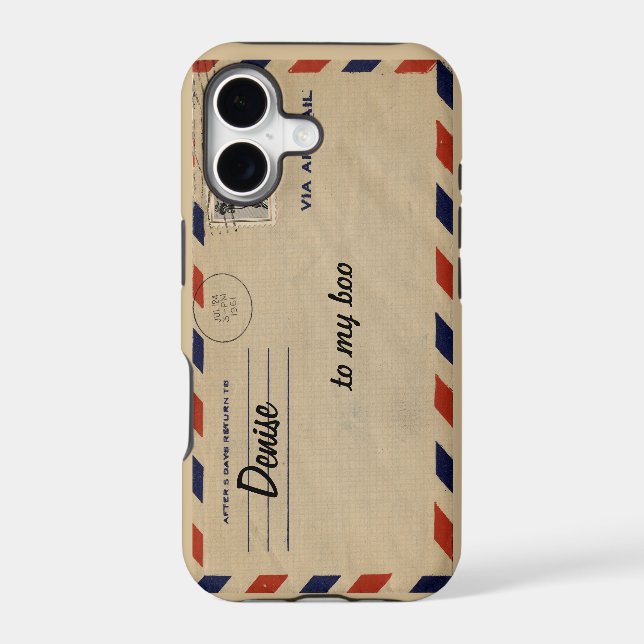 personalized air mail envelope iphone case (Back)