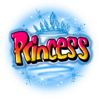 Personalized Airbrush princess design T-Shirt