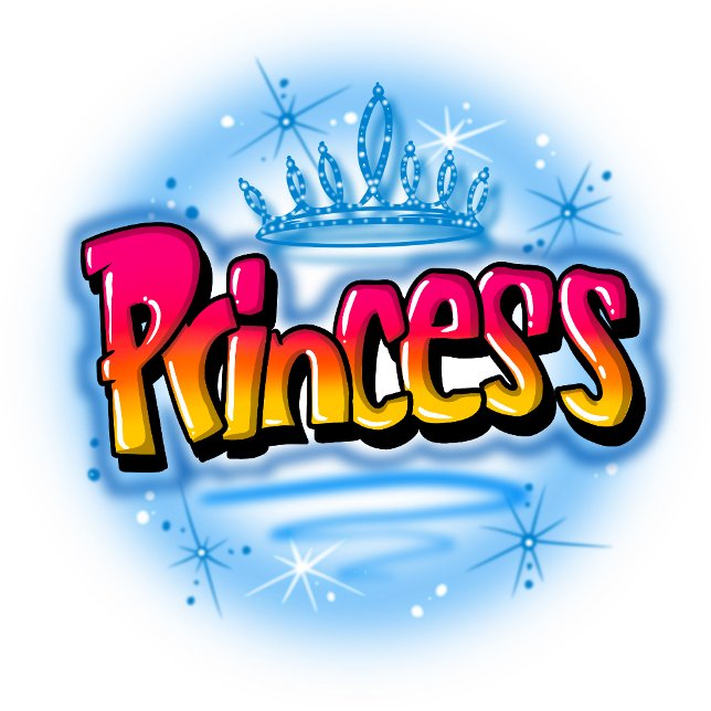Personalized Airbrush princess design T-Shirt (Creator Uploaded)