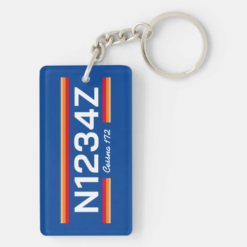 Personalized Aircraft Number  Keychain