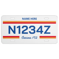 Personalized Aircraft Number License Plate