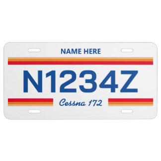 Personalized Aircraft Number License Plate