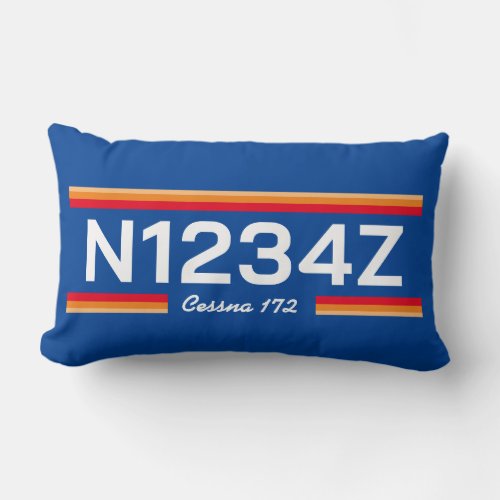 Personalized Aircraft Number Lumbar Pillow