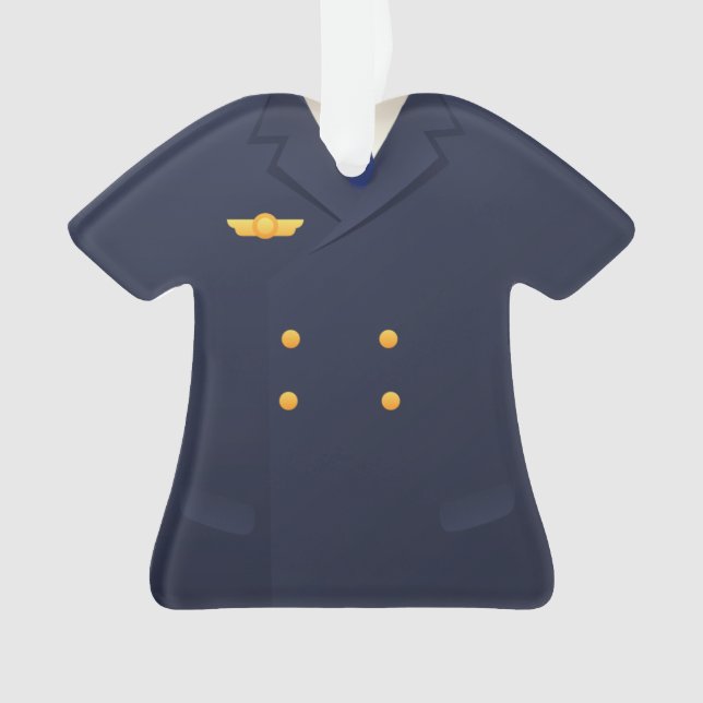 Personalized Airline Pilot Copilot Christmas Ornament (Front)