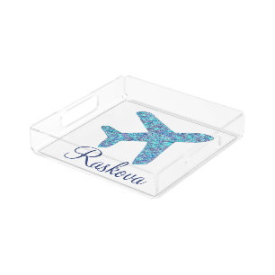 Personalized Airplane  Acrylic Tray