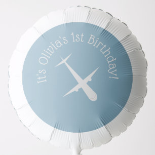Personalized Airplane, Moonstone Blue Helium Balloon