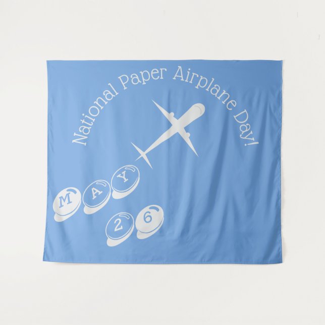 Personalized Airplane on Blue Backdrop (Front (Horizontal))