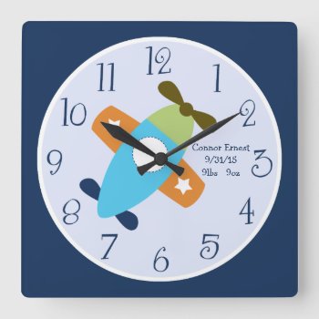 Personalized Airplane Taking Flight Wall Clock by Personalizedbydiane at Zazzle
