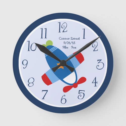 Personalized Airplane Taking Flight Wall Clock