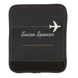 personalized airplane travel luggage handle wrap