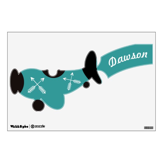 Personalized Airplane Wall Decal (Front)