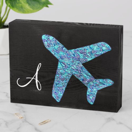 Personalized Airplane Wooden Box Sign