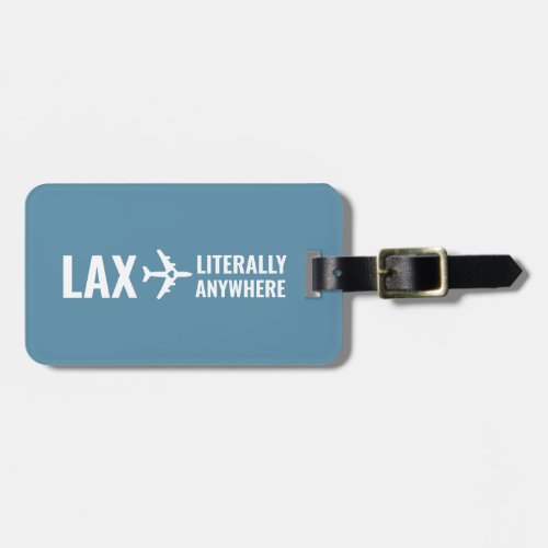 Personalized Airport Code To Anywhere Blue Luggage Tag