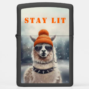 Personalized AL-PACO Urban Skater Alpaca Stay Lit Zippo Lighter