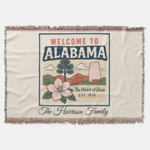 Personalized Alabama Throw Blanket