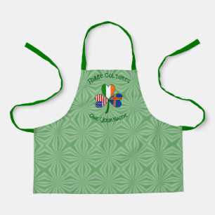 Personalized Åland Islands Shamrock Print Apron