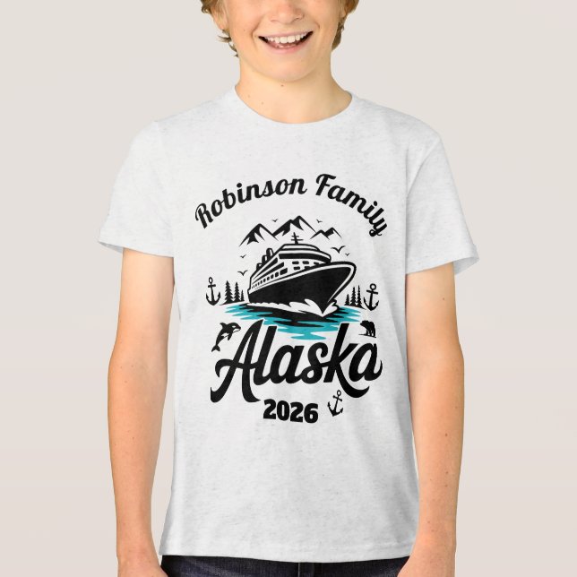 Personalized Alaska Cruise Tri-Blend Shirt (Front)