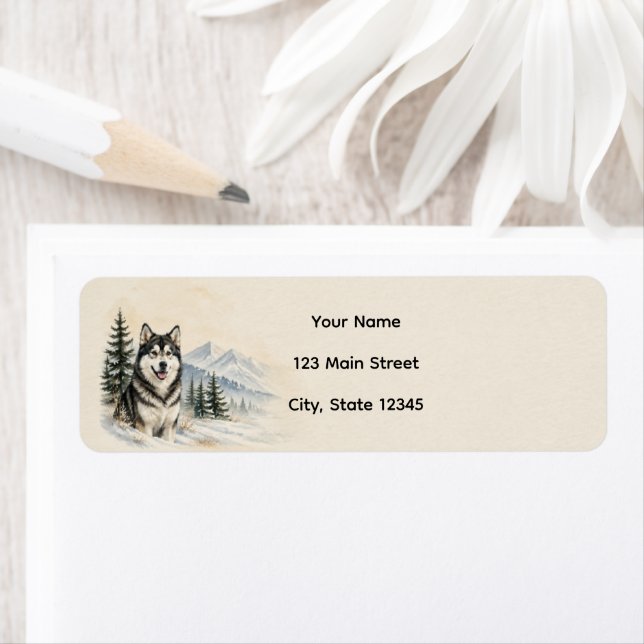 Personalized Alaskan Malamute  Label (Insitu)