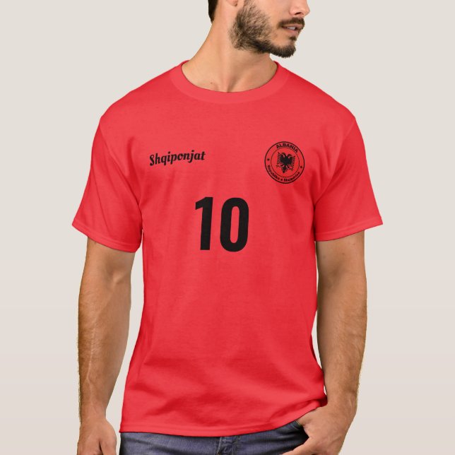Personalized Albania National Team Jersey T-Shirt (Front)