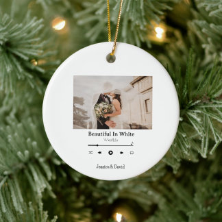 Personalized Album Cover Any Photo Song Playlist Ceramic Ornament