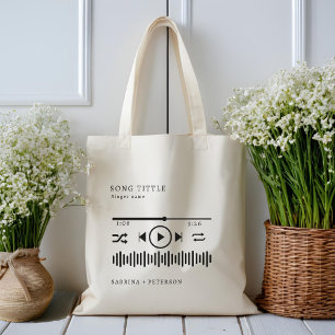 Personalized Album Cover  Favorite Song Wedding Tote Bag